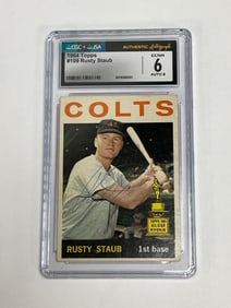 1964 Topps Signed Rusty Staub CGC 6 JSA 8
