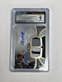 2020 Edgar Martinez Auto/Dual Patch Card #14/25 CGC 9 JSA 10