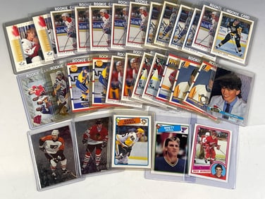 Collection of Hockey Cards with Yzerman, Jagr, Lemiuex +