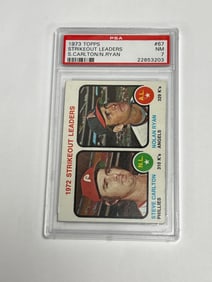 1973 Topps #67 Nolan Ryan and Steve Carlton PSA 7