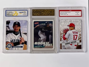 Ohtani and Ichiro Rookie Cards (3)