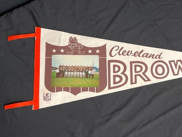 1964 Cleveland Browns Real Photo Pennant World Champs
