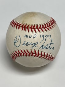 George Foster Signed and Inscribed Baseball JSA