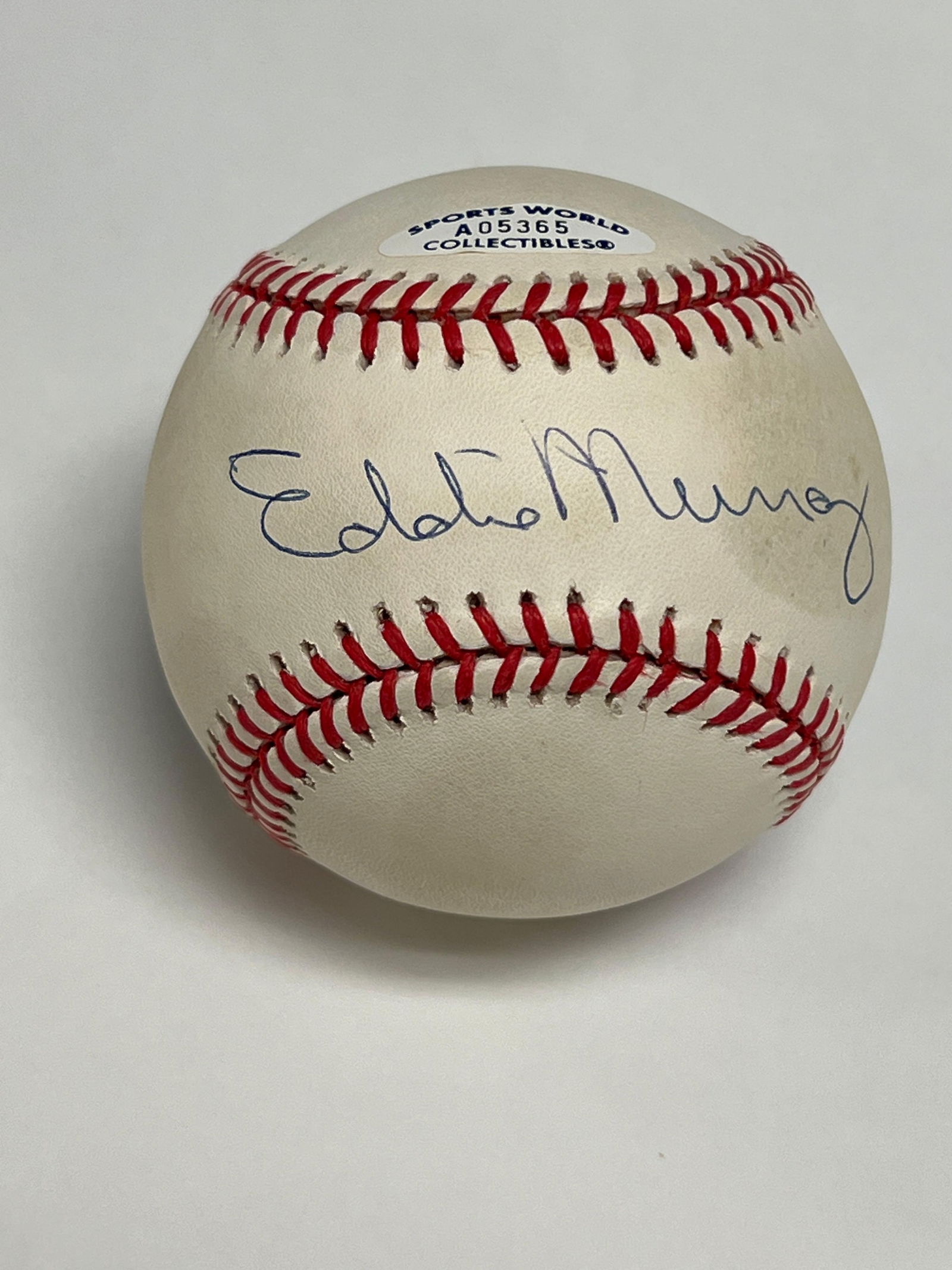 Eddie Murray Autographed 1995 World Series Baseball Cleveland (1 of 8)