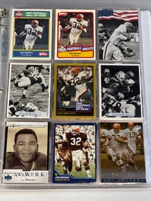 Album of Cleveland Browns Cards with Joe Thomas Rookies, Jim Brown, Bernie++