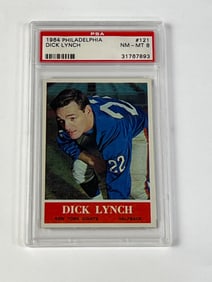 1964 Philadelphia #121 Dick Lynch PSA 8 New York Giants