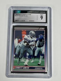 1990 Score Supplemental #101T Emmitt Smith Rookie CGC 9 MINT