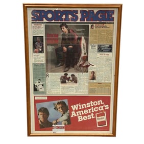 Amazing Ray Boom Boom Mancini Signed 1983 The Sports Page Advertising