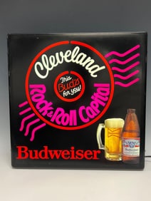 Cleveland Rock n Roll Capital Budweiser Electric Light