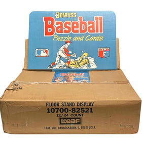 1988 Donruss Baseball Card Floor Stand Display Cello Box Case