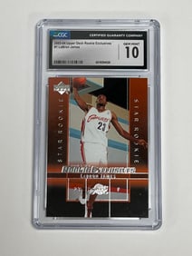 2003-04 Upper Deck Rookie Exclusives #1 LeBron James CGC 10
