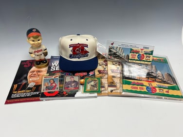 Cleveland Sports Fan Collection with HOF Autographs, World Series