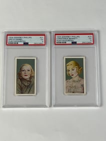 1934 Godfrey Phillips Film Favourites Greta Garbo and Constance Bennett PSA