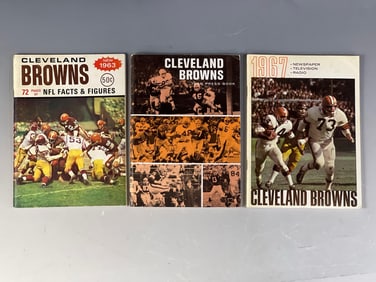 1963, 1966, 1967 Cleveland Browns Media Guides