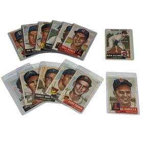 1953 Topps Baseball Card Mid High Numbers (15)