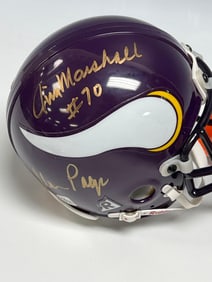Purple People Eaters Signed Vikings Mini Helmet JSA