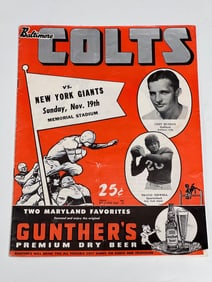 1950 Baltimore Colts vs New York Giants Program