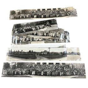 (10) Panoramic Ohio Group Outing Photos from Long Ago