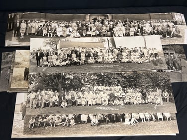 (10) Ohio Outing Panoramic Photographs 1920's-1940's