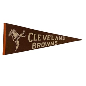 1940's Cleveland Browns Full Sized Pennant with Kicker