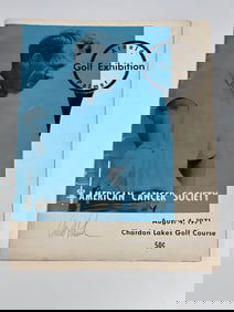 Arnold Palmer Signed 1971 Chardon Lakes Arnold Palmer Golf Exhibition Program