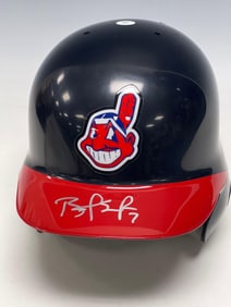 Brandon Phillips Autographed Cleveland Indians Batting Helmet Len Barker Collection