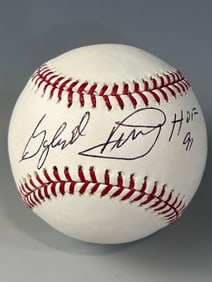 Gaylord Perry HOF 91 Signed and Inscribed Baseball Len Barker Collection