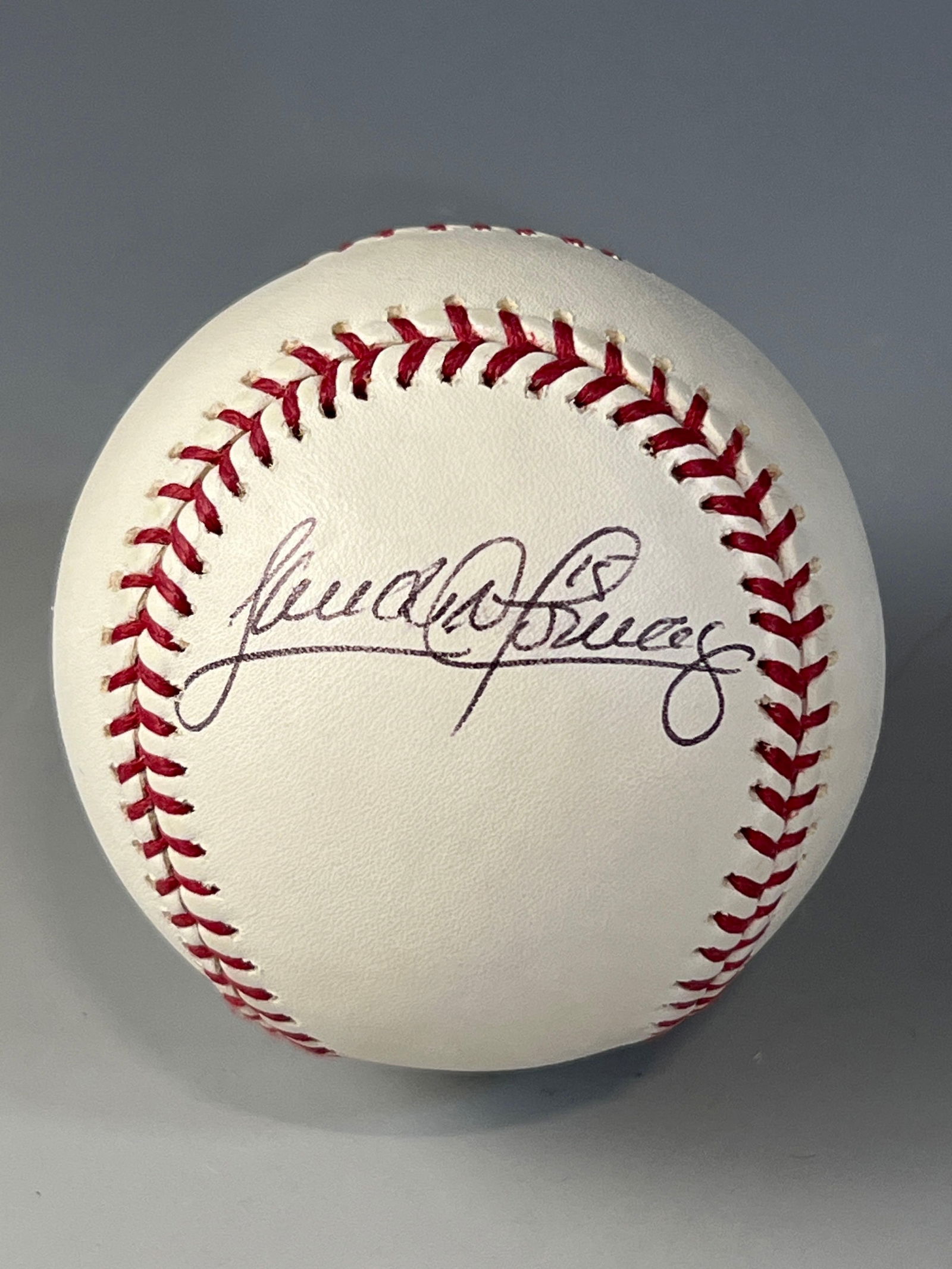 Roberto and Sandy Alomar Jr Autographed Baseball Len Barker Collection (1 of 8)