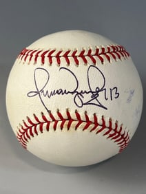 Omar Vizquel Autographed Baseball Len Barker Collection