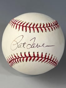 Pat Tabler Autographed Baseball Len Barker Collection