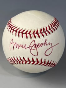 Brook Jacoby Autographed Baseball Len Barker Collection