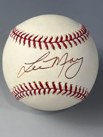Lee May Autographed Baseball Len Barker Collection