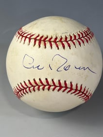 Al Rosen Autographed Baseball Len Barker Collection