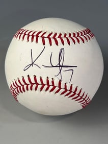 Ken Lofton Autographed Baseball Len Barker Collection