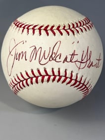 Mudcat Grant Autographed Baseball Len Barker Collection