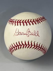 Gary Bell Autographed Baseball Len Barker Collection