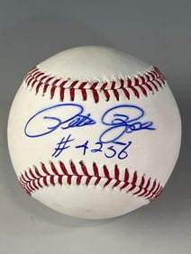 Pete Rose Autographed Baseball Len Barker Collection