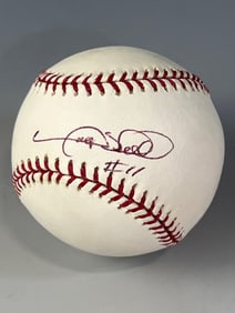 Gary Sheffield Autographed Baseball Len Barker Collection