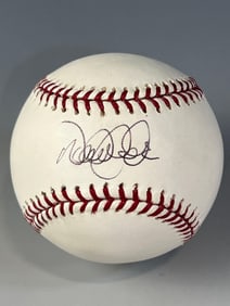 Derek Jeter Autographed Baseball Len Barker Collection