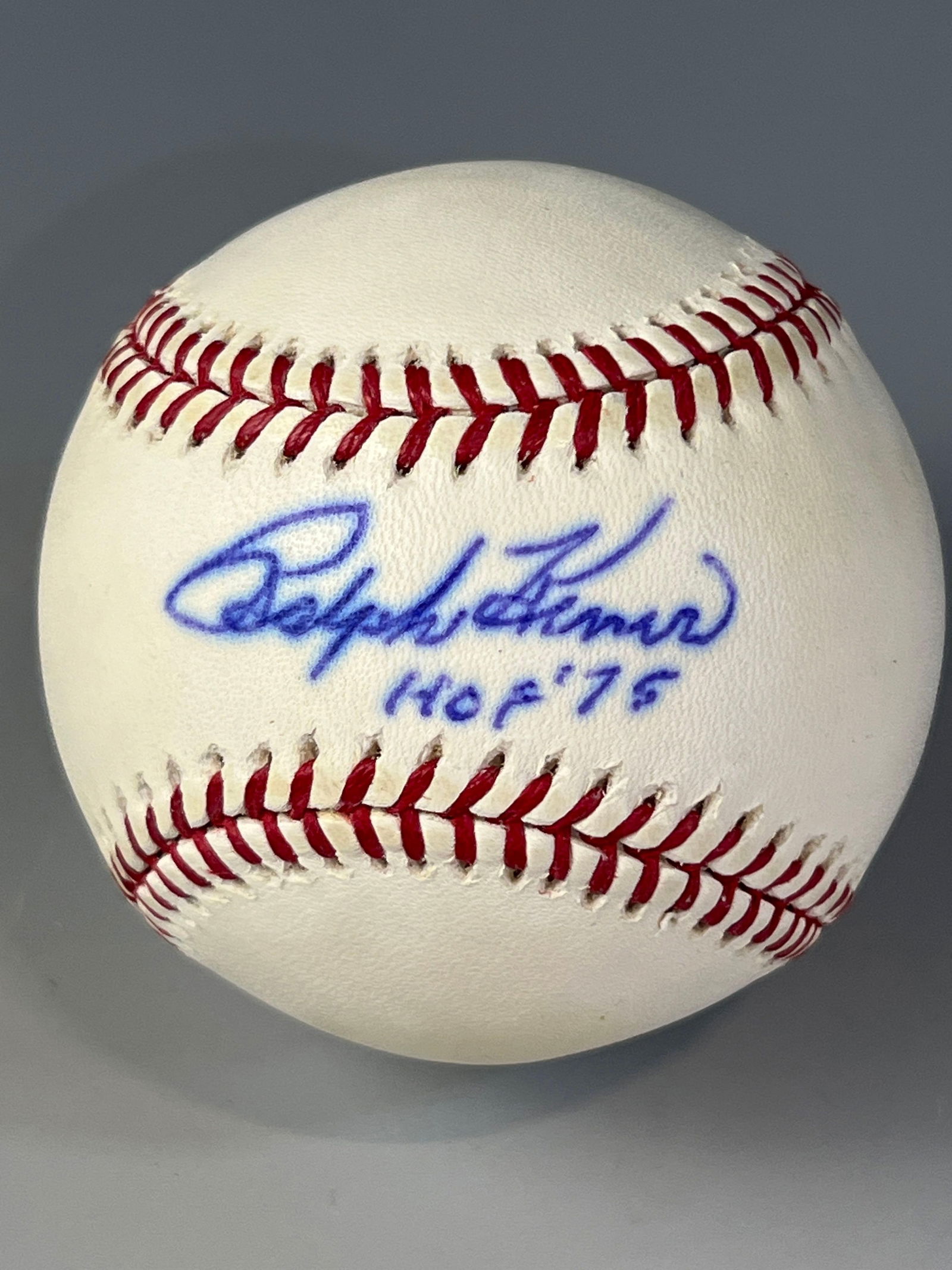 Ralph Kiner Signed and Inscribed Baseball Len Barker Collection (1 of 9)