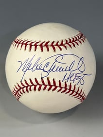 Mike Schmidt Signed and Inscribed HOF 95 Baseball Len Barker Collection