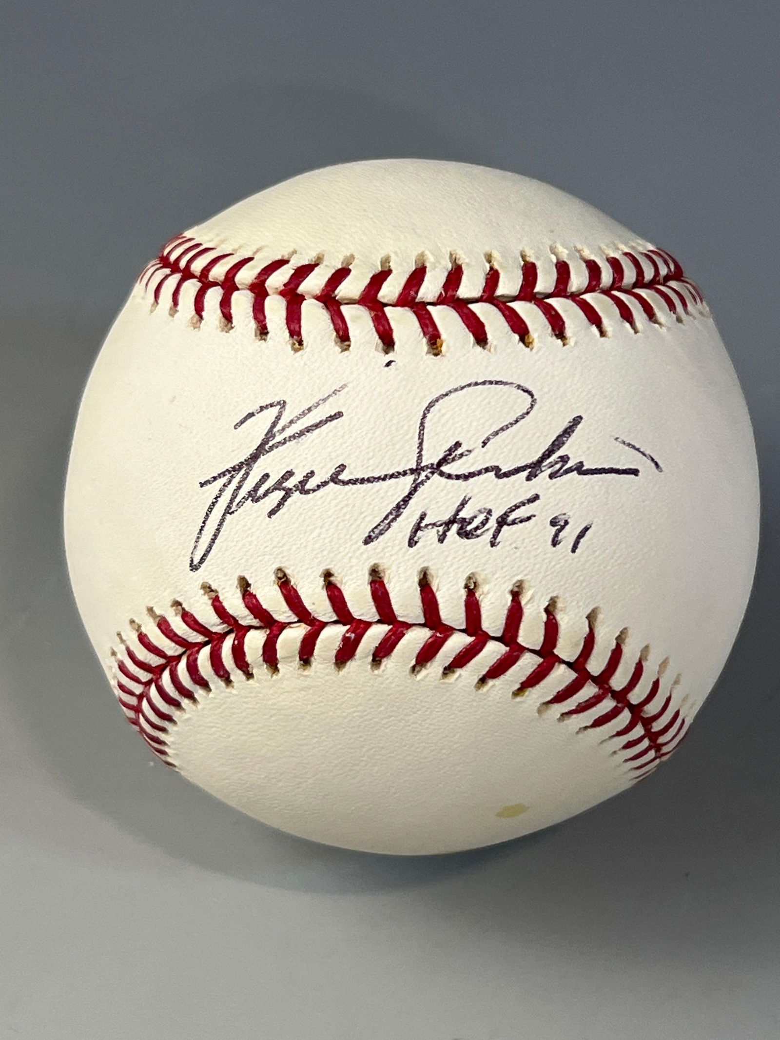 Fergie Jenkins Signed and Inscribed Baseball Len Barker Collection (1 of 9)