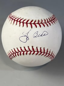Yogi Berra Autographed Baseball Len Barker Collection