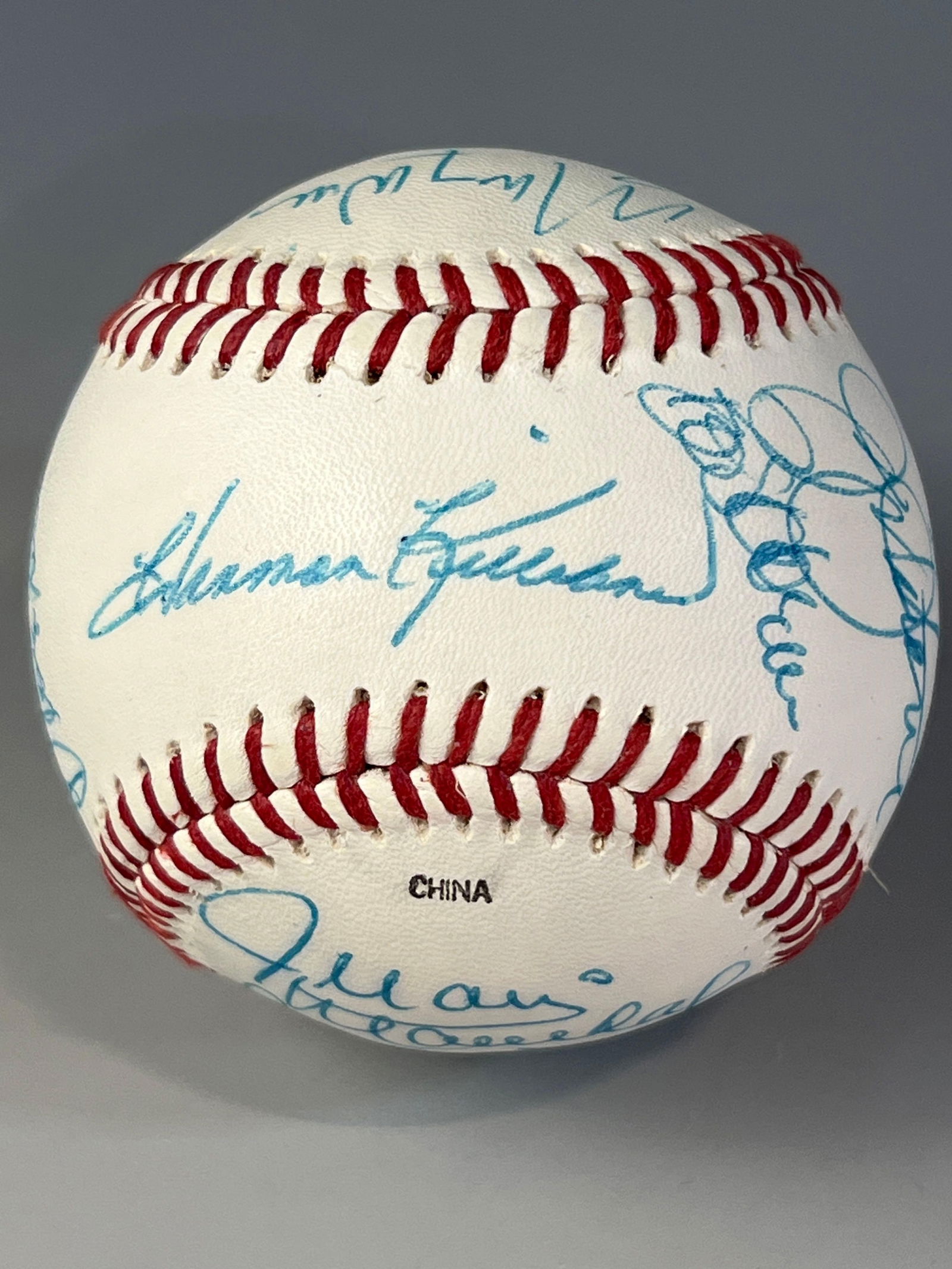One of a Kind HOF and All-Star Players Signed Baseball from the Len Barker Collection (1 of 6)