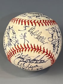 Incredible HOF'ers, Stars and Indians Signed Baseball Len Barker Collection