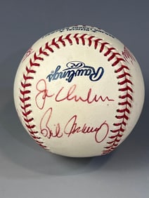 Cleveland Indians Stars Autographed Baseball Len Barker Collection