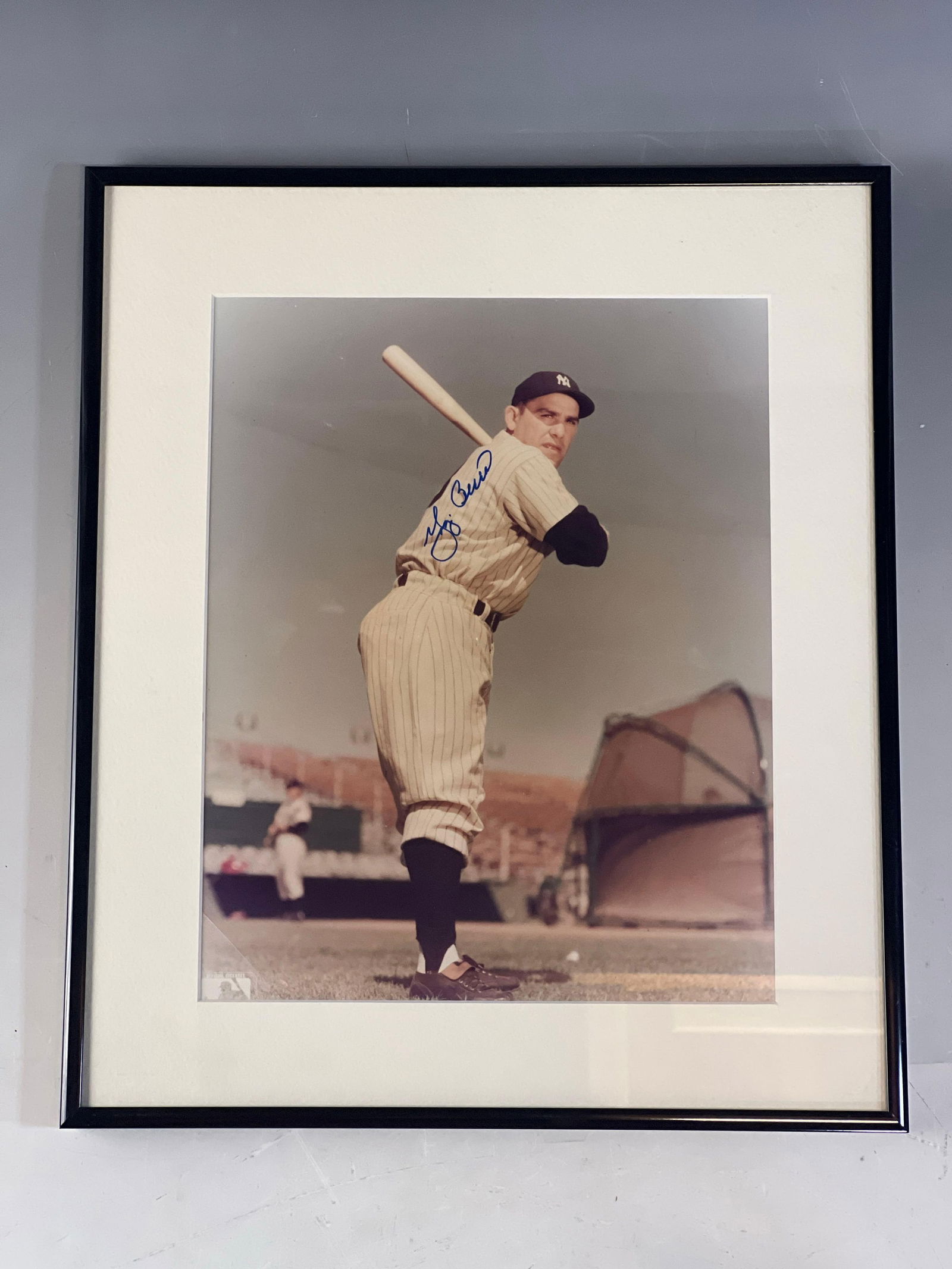 Yogi Berra Autographed Photo Len Barker Collection (1 of 6)
