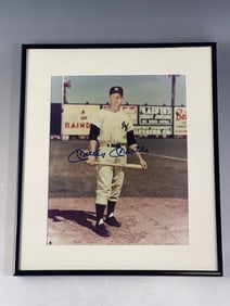 Mickey Mantle Autographed Photo Len Barker Collection