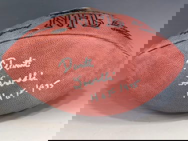 Dante Lavelli Autographed Wilson NFL Football Len Barker Collection