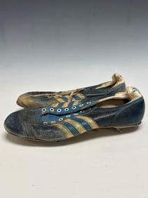 Len Barker Game Used Cleats Signed and Inscribed Len Barker Collection